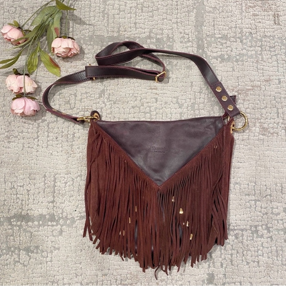 Hammitt Maroon Fringe Bag